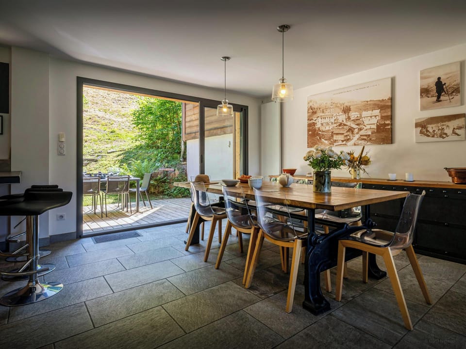 Terrace and living room