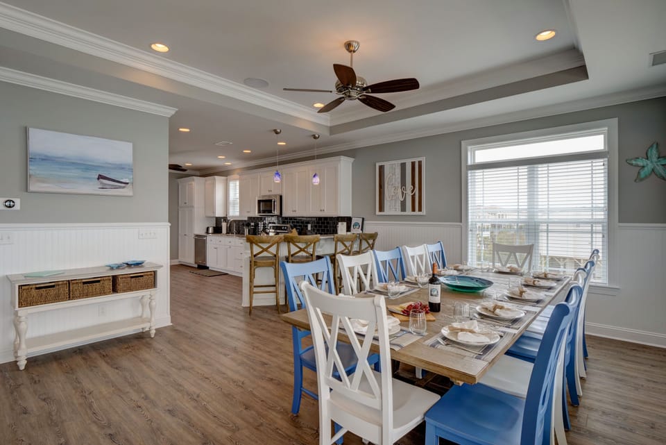 Dining Room table with room for 12