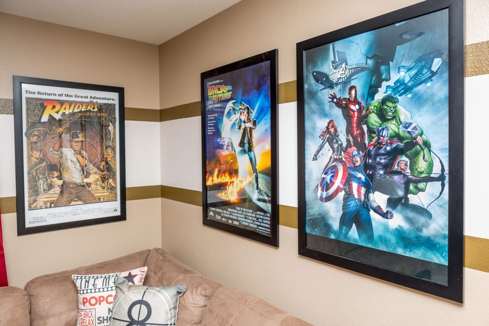 Themed to help you feel that you are in your own private cinema