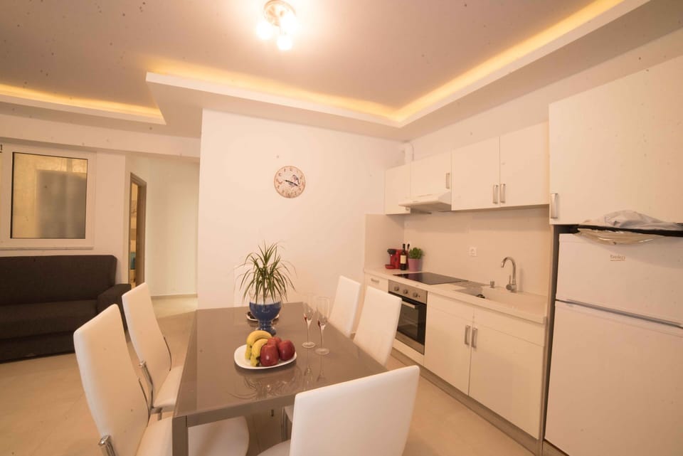 Design Apartment, 1 Bedroom, Terrace, Sea Facing (Mimosa) | Private kitchen | Full-size fridge, oven, stovetop, espresso maker