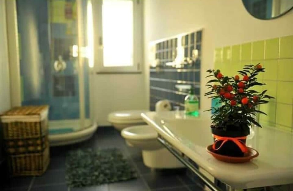 Comfort Double Room | Bathroom | Shower, rainfall showerhead, hair dryer, bathrobes