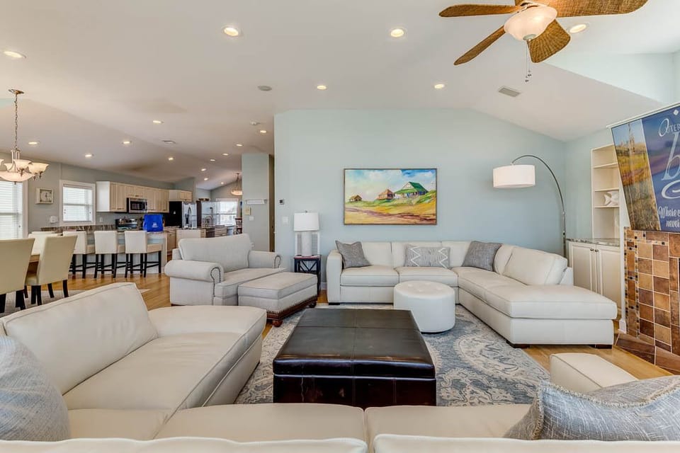 Top-Level Living Room with Deck Access