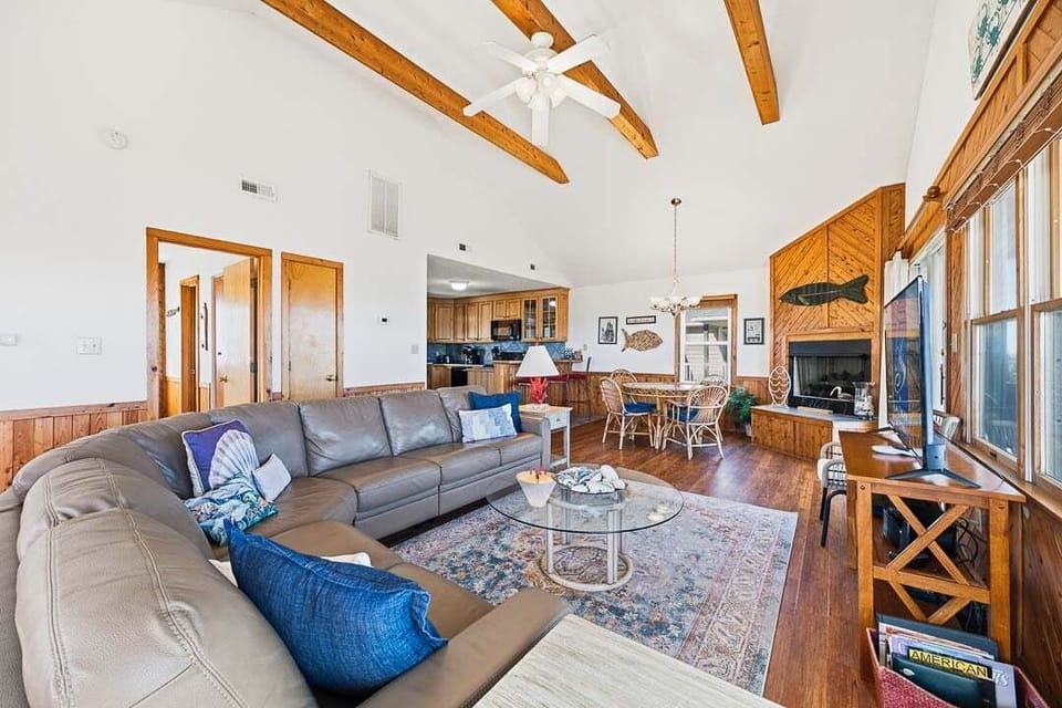Top-Level Living Room with Deck Access