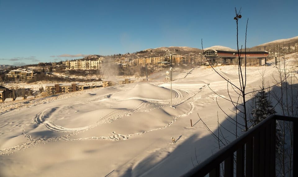 Balcony View from our vacation condo in Steamboat Springs