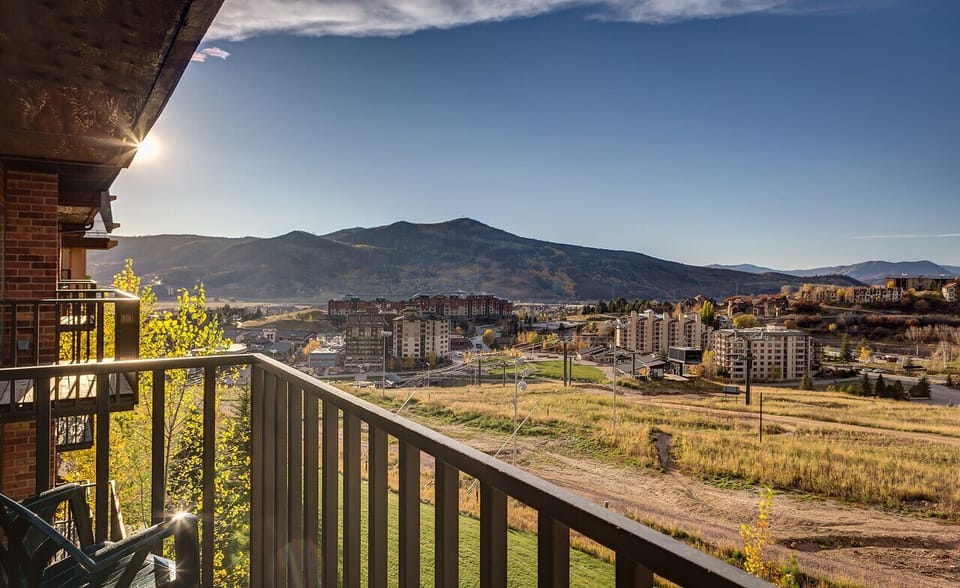 Balcony View from bearclaw 410 steamboat condo rental