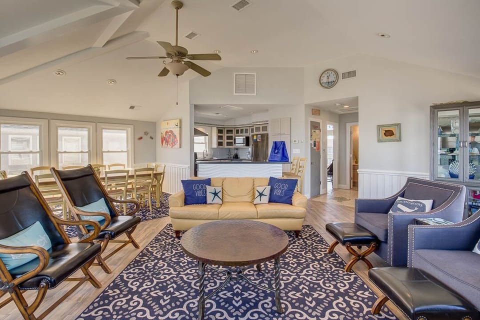 Top-Level Living Room with Deck Access