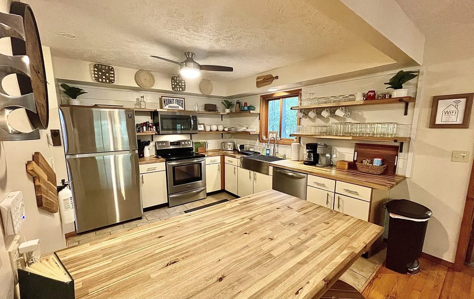 Well appointed stainless steel kitchen to cook up homemade favorites