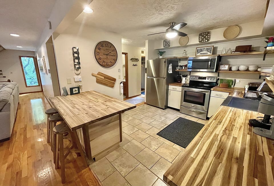 Well appointed stainless steel kitchen to cook up homemade favorites