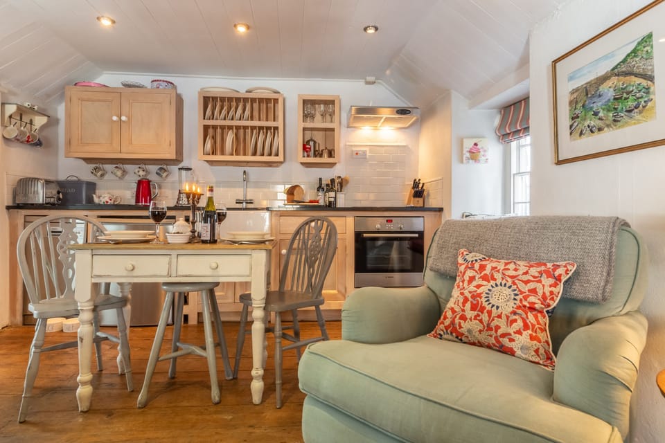 The open-plan living space