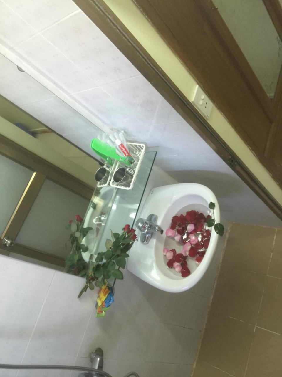 Shower, free toiletries, hair dryer, slippers
