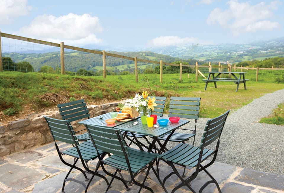 Large enclosed garden and terrace with spectacular views