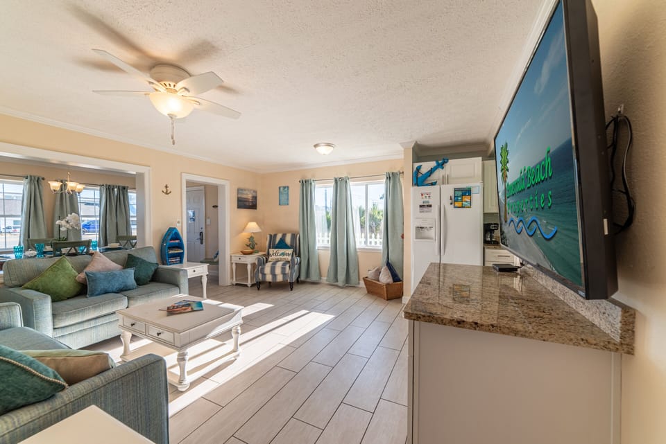 Coastal decor throughout