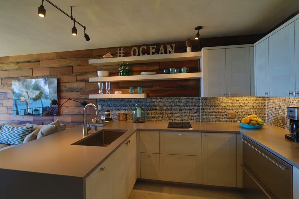 Fully stocked high end kitchen with everything you need.