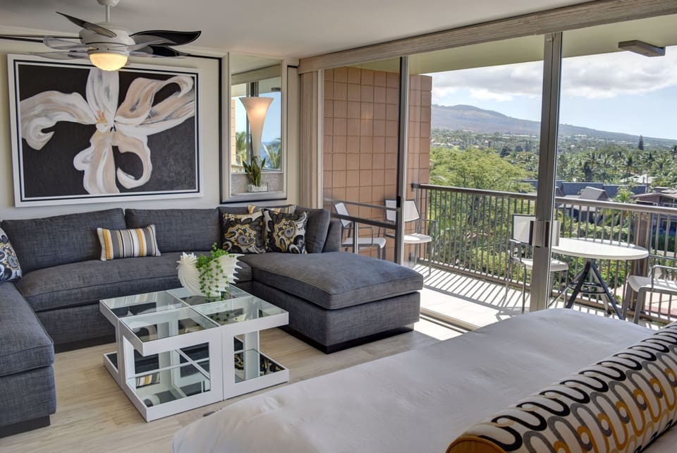 Living room with ocean views