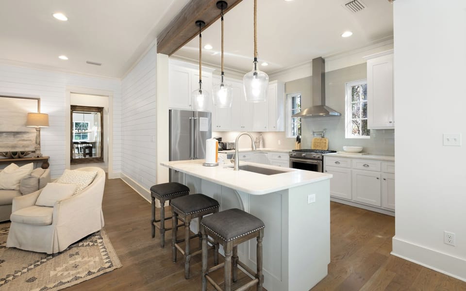 Your chef-worthy kitchen awaits with sleek countertops, modern appliances, and a perfect island for morning coffee or evening conversations.
