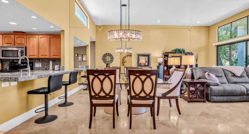 bar and dining seating