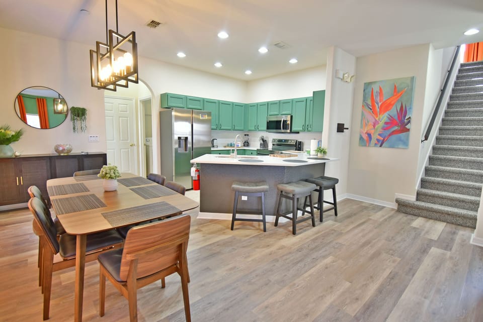 downstairs showing spacious kitchen and dining room