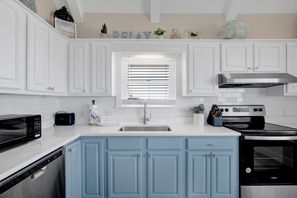 The kitchen is fully equipped for all of your cooking needs