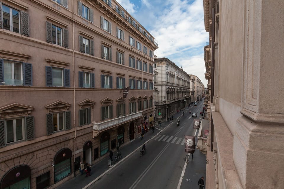 Amazing view on Via Del Corso, the main shopping street