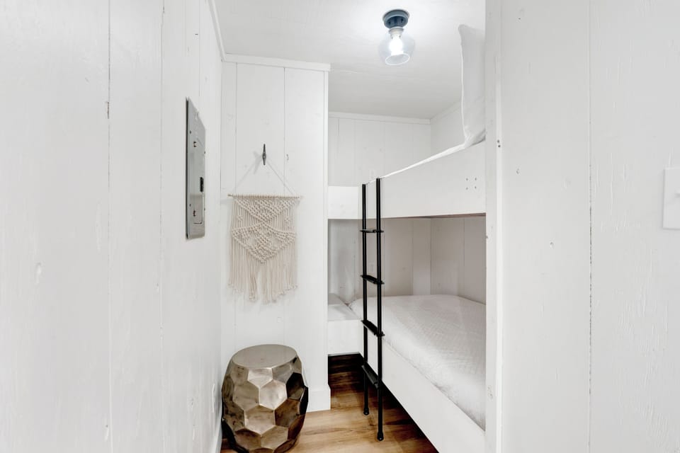 The bunk room features a Twin over Twin bunk bed - sleeps 2