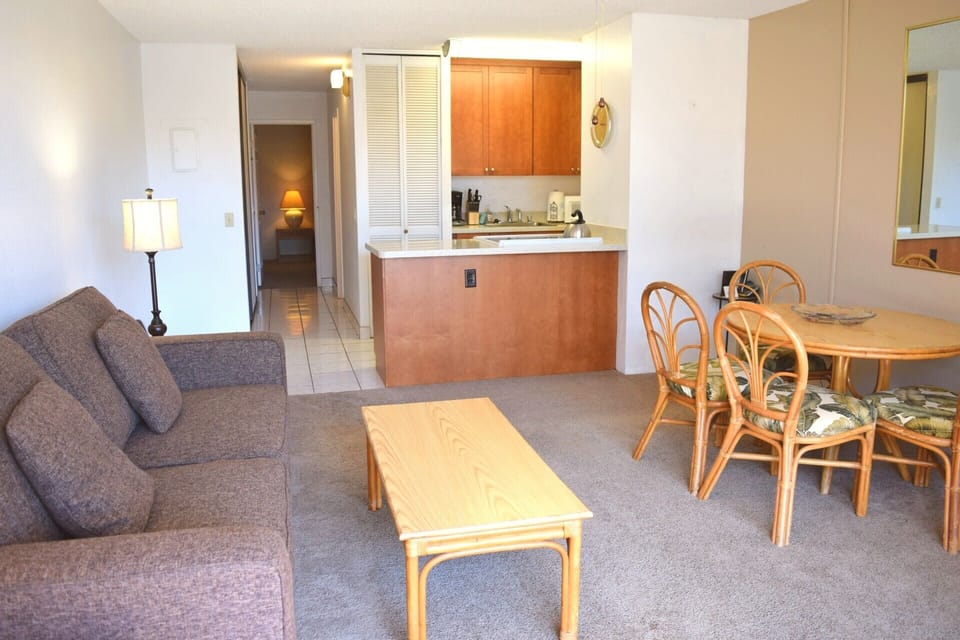 Living and dining areas