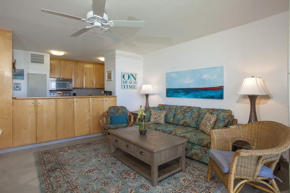 Settle into your coastal retreat with breezy décor, comfy seating, and a fully equipped kitchen—your perfect home base for beach days and island sunsets.