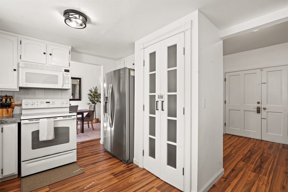 A bright and functional kitchen designed for everything from slow mornings to wine paired dinners