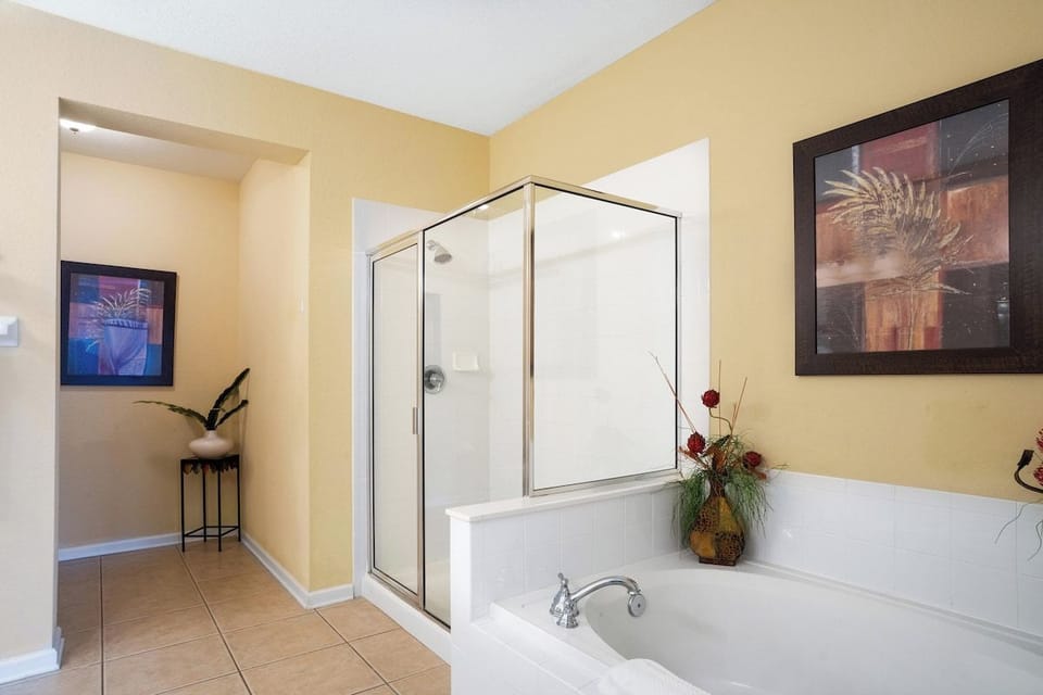 A private bathroom, creating a serene and luxurious retreat for restful nights and rejuvenating mornings. An oasis of comfort and tranquility, promising a blissful stay.