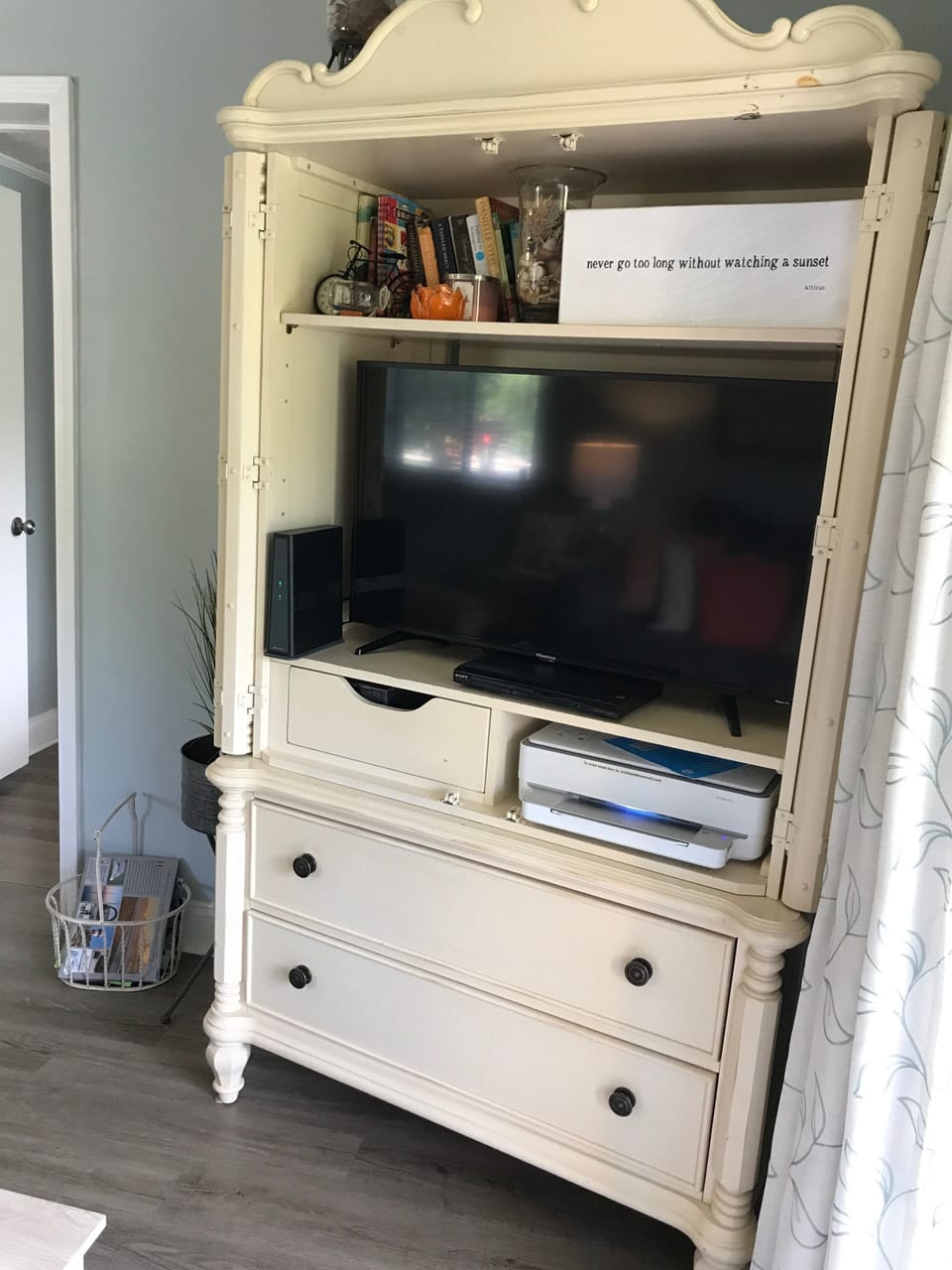 Entertainment Center and Printer