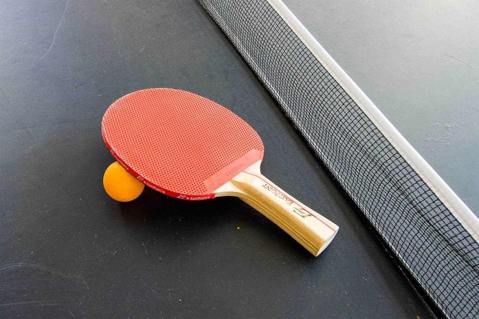Ping Pong Table in Garage