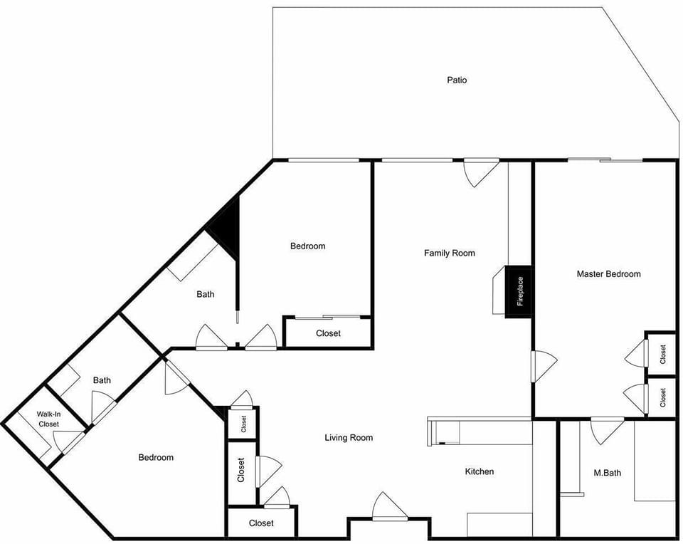 This floor plan shows the spacious layout with three bedrooms, multiple baths, and open living areas for your comfort.