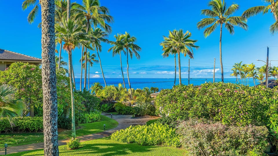 Nihi Kai Villas at Poipu #401 - Ocean View from Lanai - Parrish Kauai