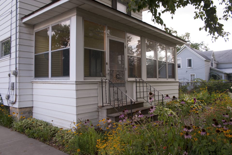 Front of house. Door with keypad entry located on the SIDE of the house.