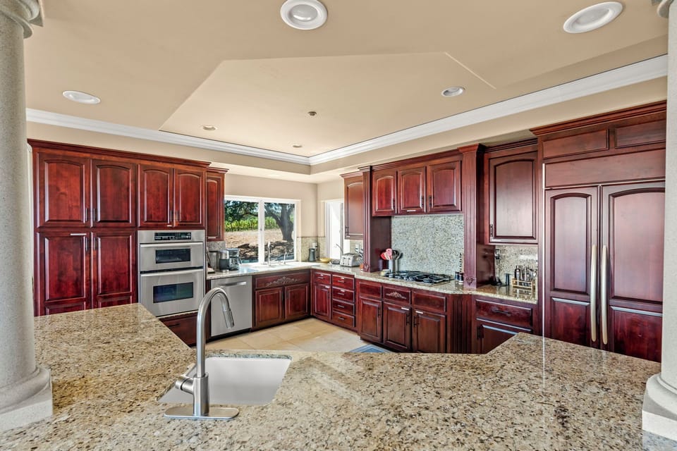 Gourmet kitchen-well stocked with essentials