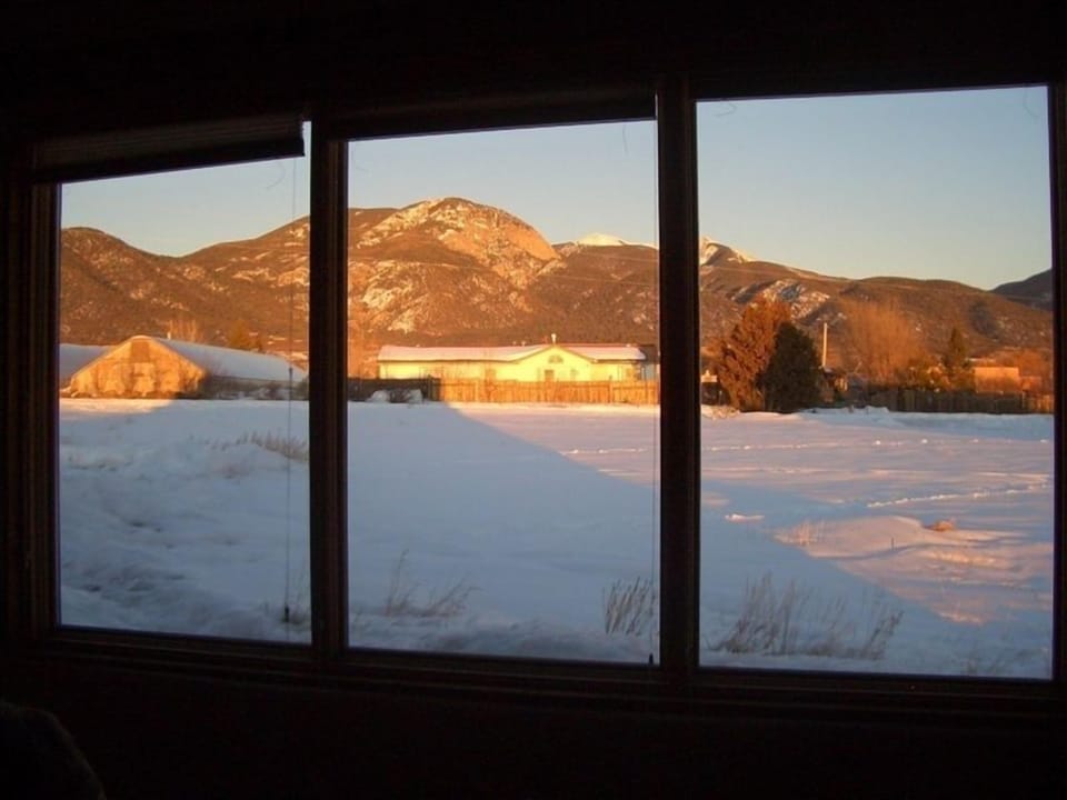 A winter view from one set of windows