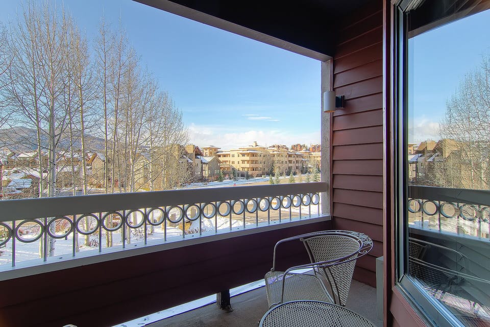 Step onto your private balcony and breathe in the crisp mountain air while taking in peaceful village views.