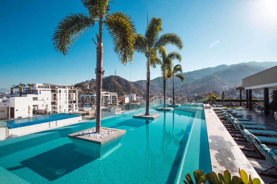 Infinity rooftop pool