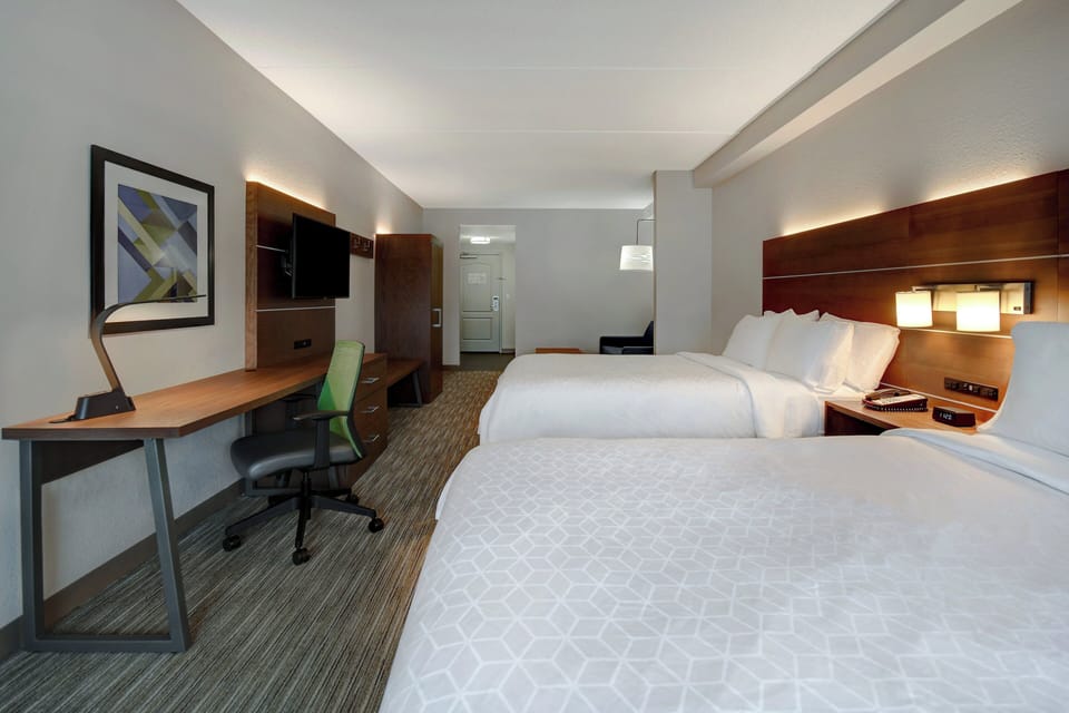 Suite, 2 Queen Beds | In-room safe, desk, iron/ironing board, cribs (free)