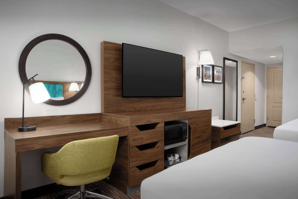 Two queen beds non smoking | In-room safe, iron/ironing board, cribs (free)