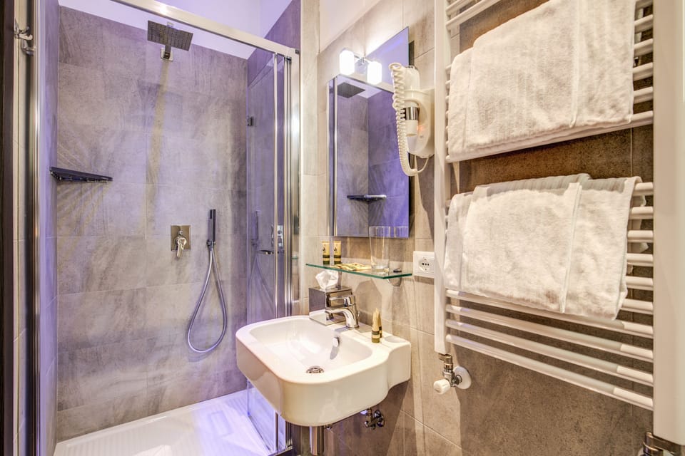 Deluxe Double or Twin Room, Non Smoking, Refrigerator | Bathroom | Shower, rainfall showerhead, free toiletries, hair dryer