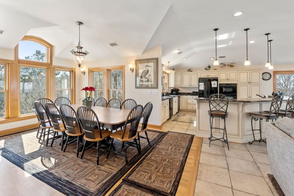 CL516: Sound Sational OBX | Top Level Dining Area and Kitchen
