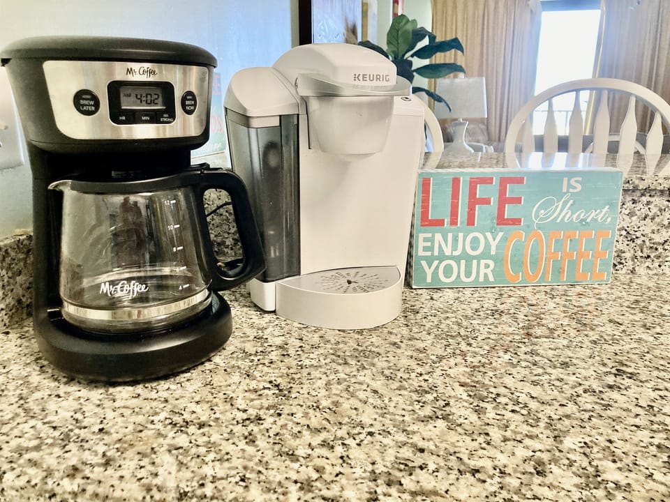 We have a standard coffee maker AND a Keurig!
