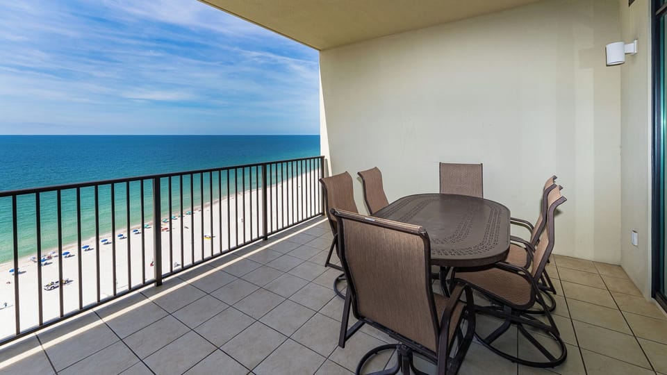 Step onto your balcony to hear gentle waves while dining al fresco with a gulf view
