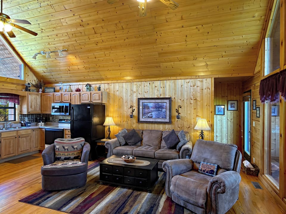 Comfortable seating with easy kitchen access!