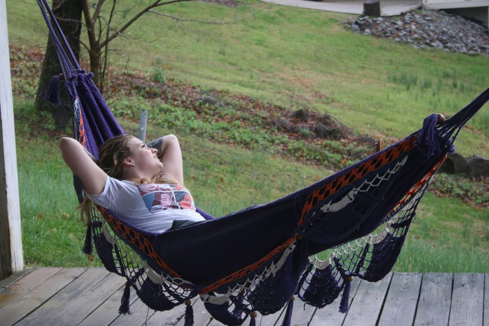 Hammock on lower deck.
