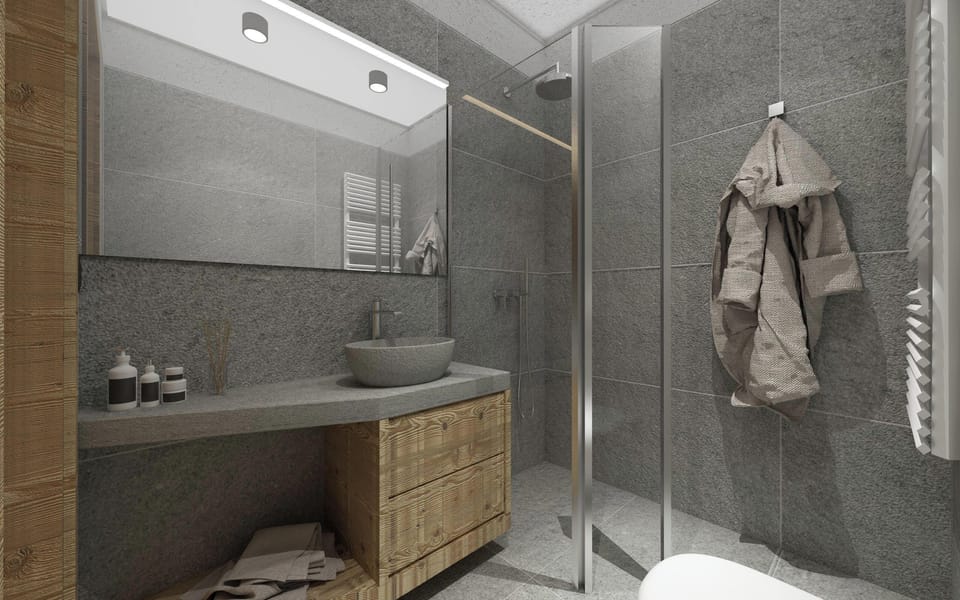 Deluxe Double Room | Bathroom | Rainfall showerhead, free toiletries, hair dryer, bidet