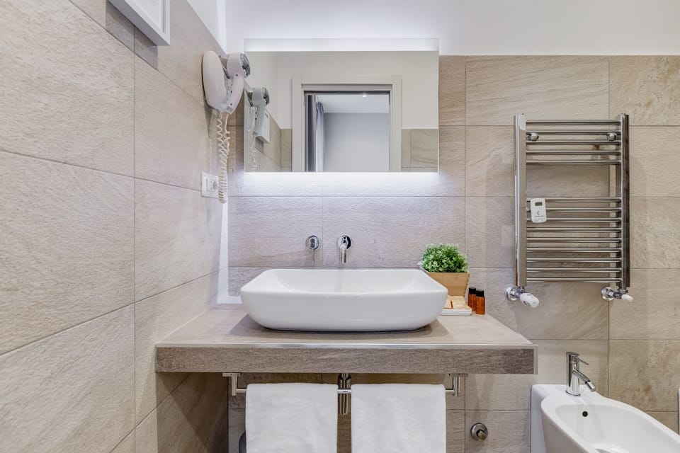 Deluxe Room | Bathroom | Shower, rainfall showerhead, free toiletries, hair dryer