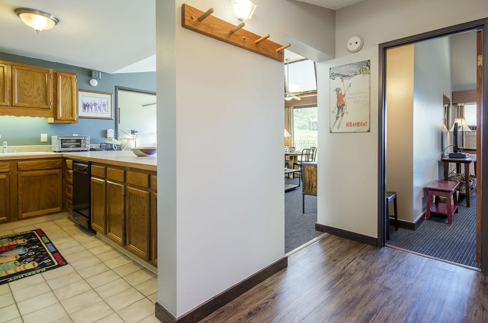 Your spacious suite features a fully equipped kitchen and comfortable living areas, perfect for relaxing after mountain adventures.