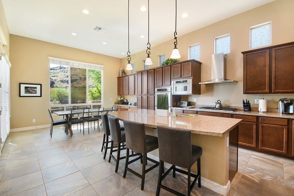 Large Fully Stocked Kitchen With Seating for Eight