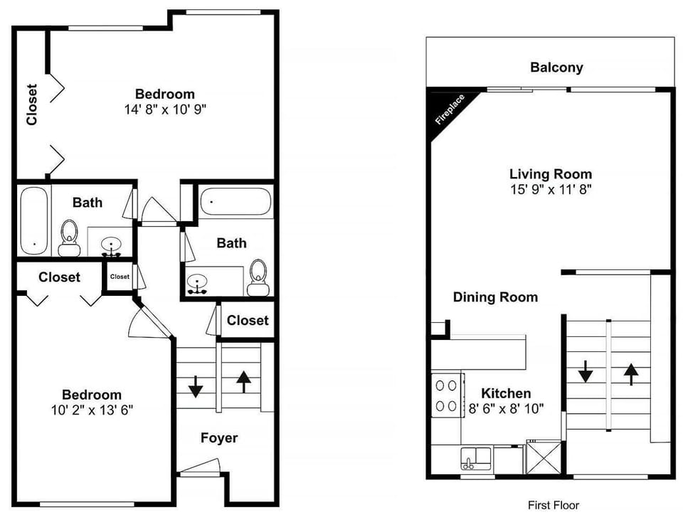 Detailed floor plan shows your rental's thoughtful layout with spacious bedrooms, modern bathrooms, and open living areas for comfort.